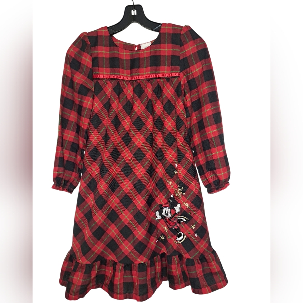Disney On Ice Minnie Mouse Winter Plaid Dress